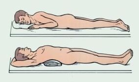 Posiciones del cuerpo con ataques de dolor en la columna vertebral